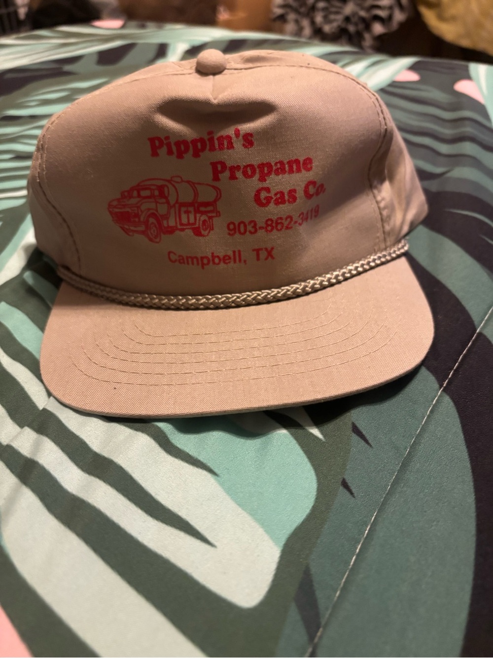 Pippin's Propane Gas Company Tan Cap with Red Logo